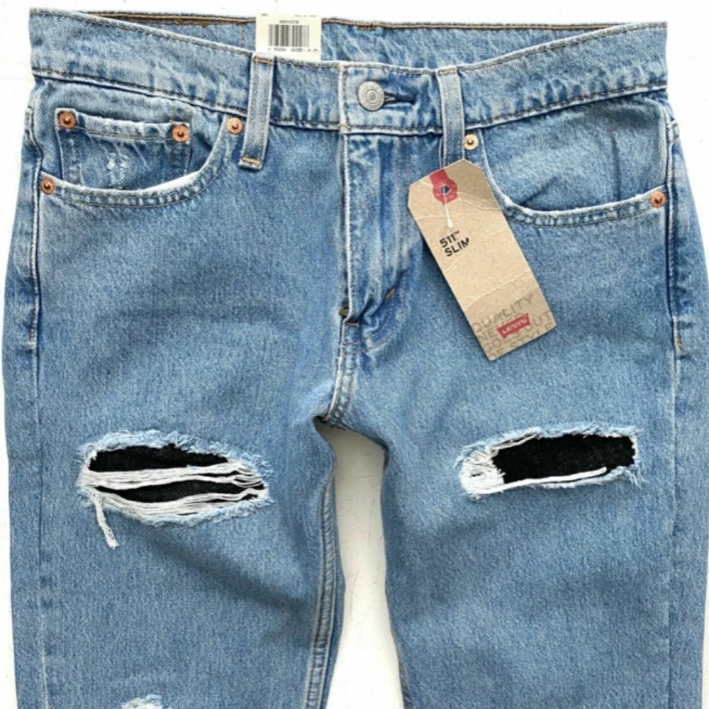 Levi's Levis Nwt 511 Slim Fit 045113776 Distressed Lemongrass Jeans 33 x 30